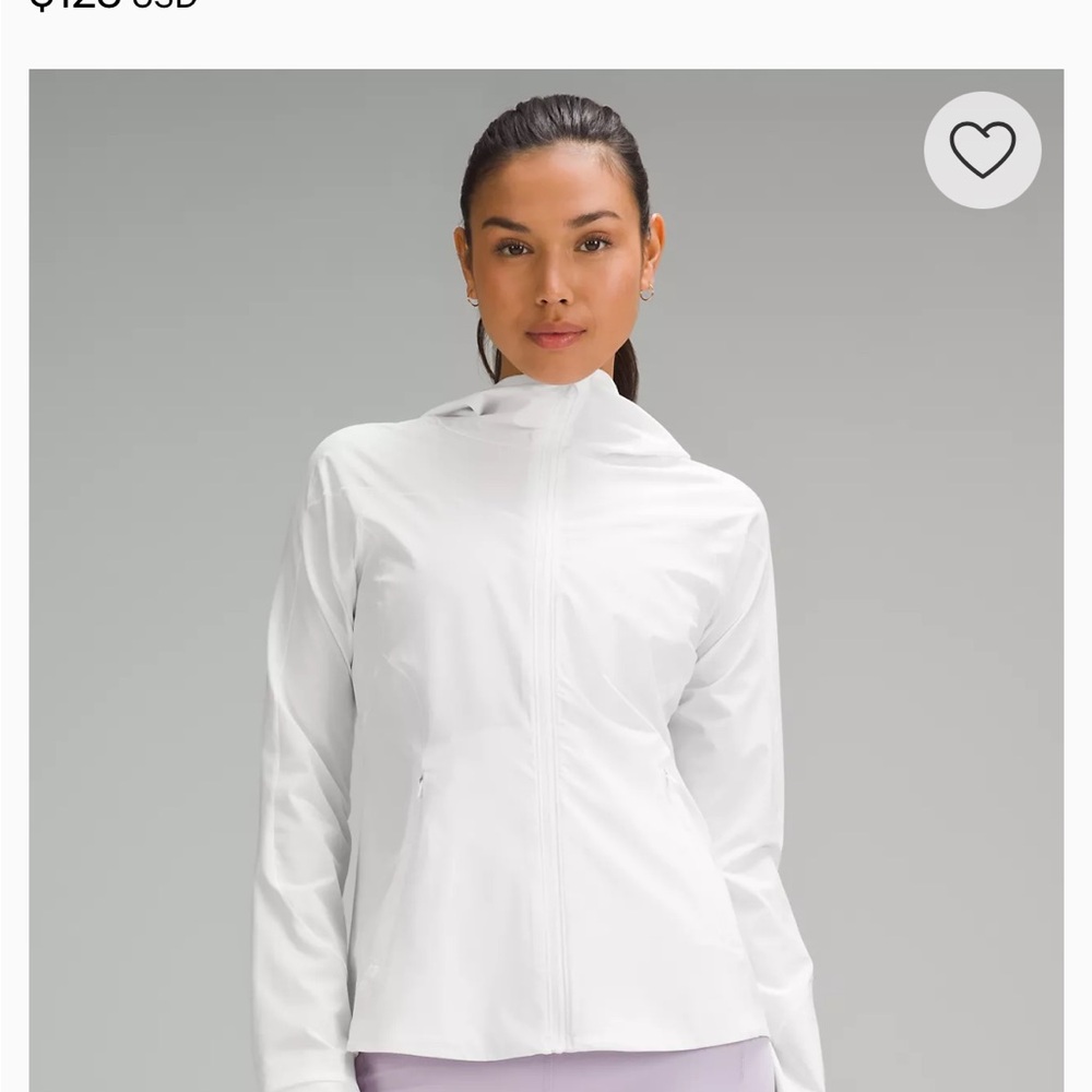 NWT Lululemon Mist Over Windbreaker White Size 4